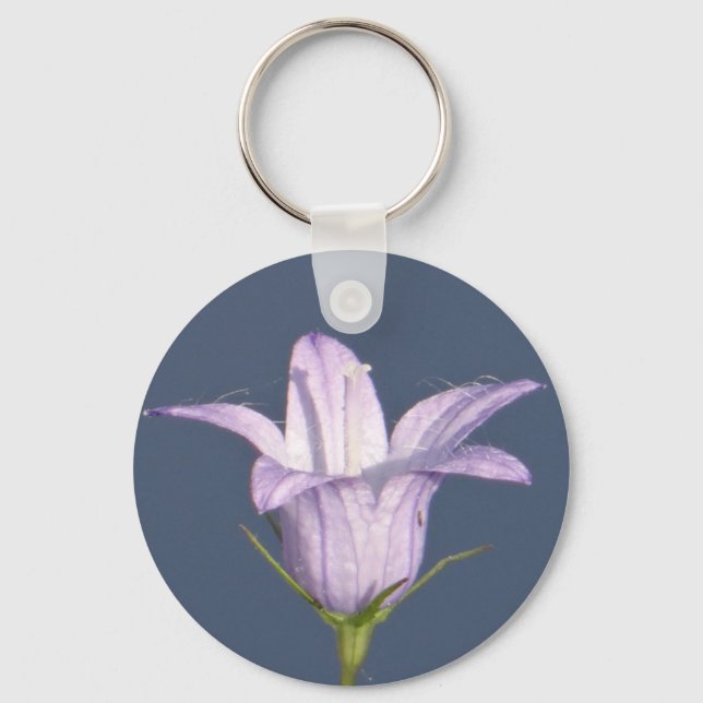 Beautiful blue bell flower key ring (Front)