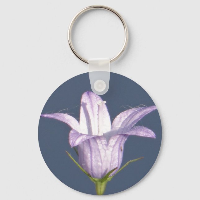 Beautiful blue bell flower key ring (Front)