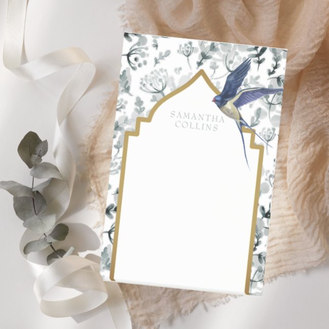 Beautiful Blue Bird Botanical Custom Post-it Notes (Creator Uploaded)