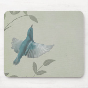 Beautiful Blue Bird Mouse Mat
