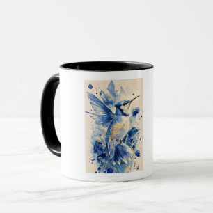 Beautiful blue bird mug