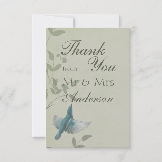 Beautiful Blue Bird  Thank You (Front)