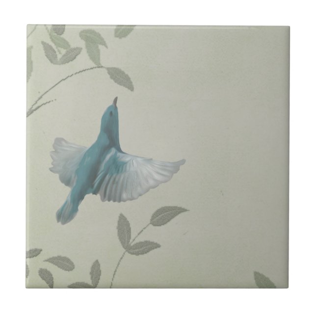 Beautiful Blue Bird Tile (Front)