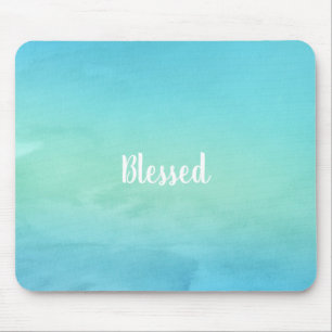 Beautiful Blue Blessed - Customisable Mouse Mat