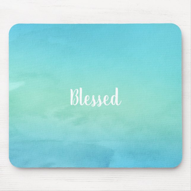 Beautiful Blue Blessed - Customisable Mouse Mat (Front)