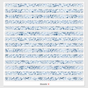 Beautiful Blue Boho Flower Borders