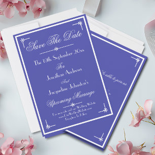 Beautiful Blue Boho Luxury Classic Chic Wedding  Save The Date