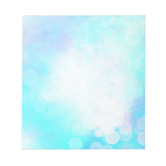 Beautiful Blue Bokeh   Notepad