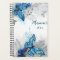 Beautiful blue butterflies planner