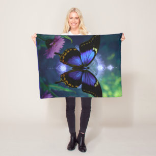 Beautiful Blue Butterfly Blanket
