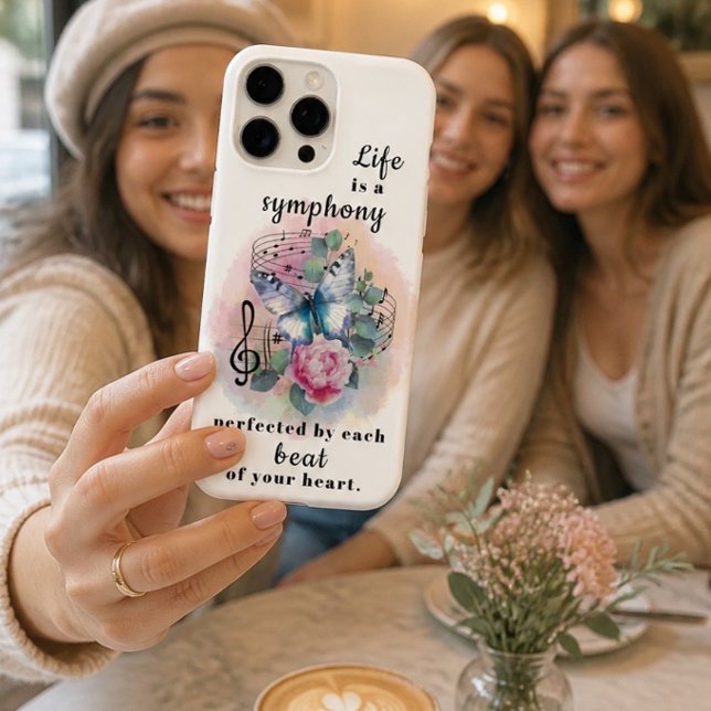 Beautiful Blue Butterfly Inspirational Quote Case-Mate iPhone Case (Creator Uploaded)