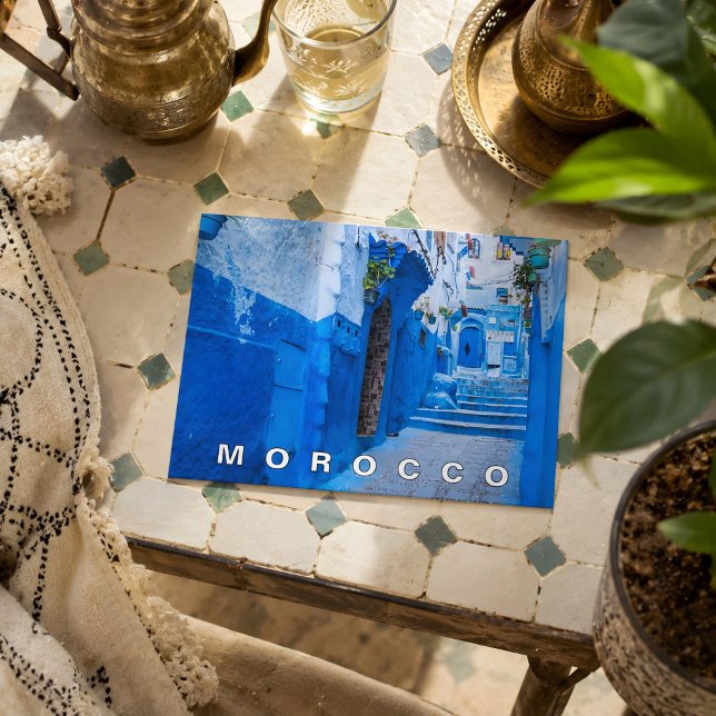 Beautiful Blue Chefchaouen Moroccan Architecture Postcard (Creator Uploaded)