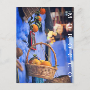 Beautiful Blue Chefchaouen Morocco Medina Streets  Postcard