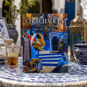 Beautiful Blue Chefchaouen Morocco Medina Streets Postcard
