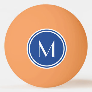 Beautiful Blue Custom Monogram Ping Pong Ball