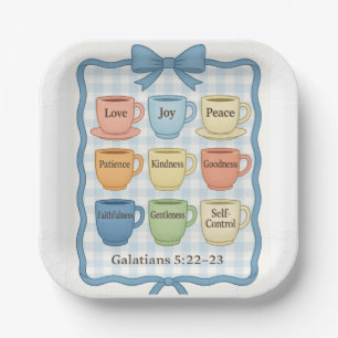 Beautiful Blue design Paper Plate