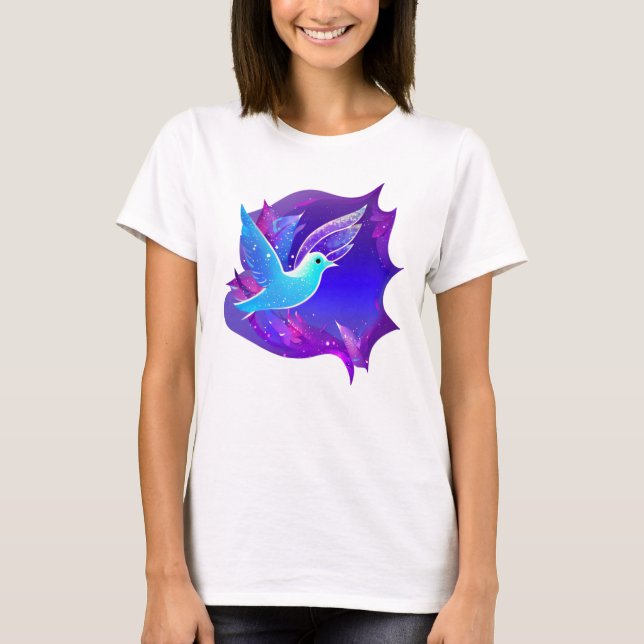 Beautiful Blue Dove Graphic  T-Shirt (Front)