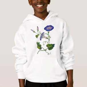 Beautiful Blue Embroidered Morning Glories