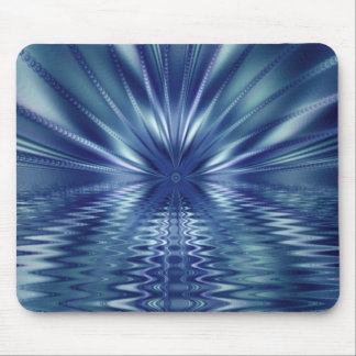 Beautiful Blue Fine Fractal Art Mouse Mat