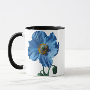 Beautiful Blue Flower Botanical Floral Design Mug