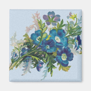 Beautiful Blue Flowers Magnet