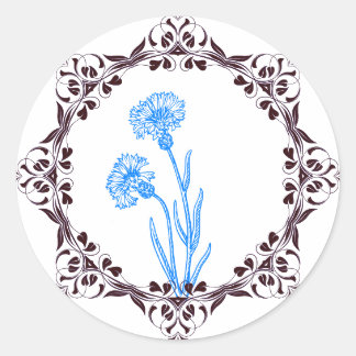'Beautiful Blue Flowers Sticker