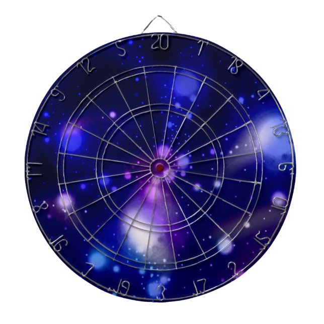 Beautiful blue galaxy 2 dartboard (Front)