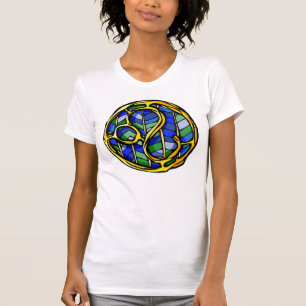 Beautiful Blue Gemstone Leo Symbol T-Shirt