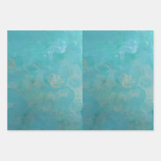 Beautiful blue gift wrap