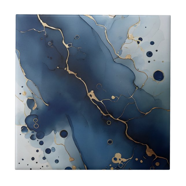 Beautiful blue gold home tiles (Front)