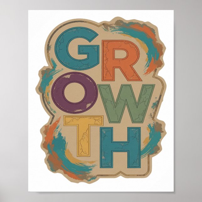 Beautiful Blue GROWTH Custom Design Poster (Front)