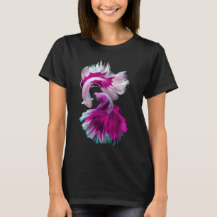 Beautiful Blue Guppy fish Fancy Guppies Thai fight T-Shirt