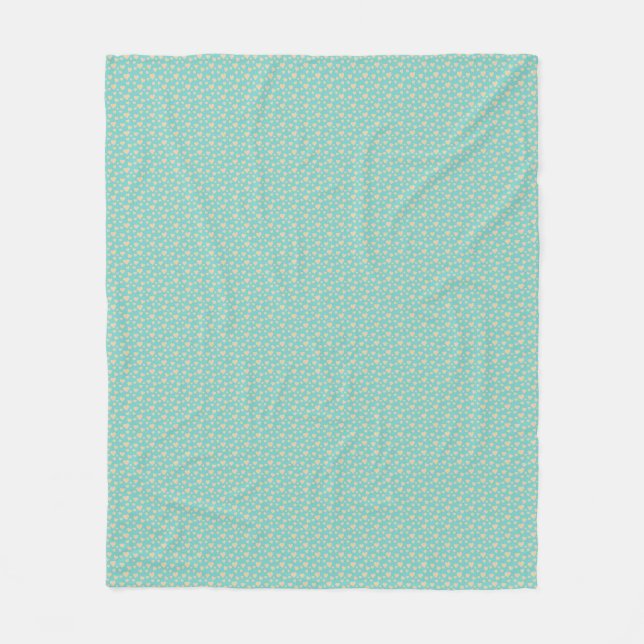 Beautiful blue hearts fleece blanket (Front)