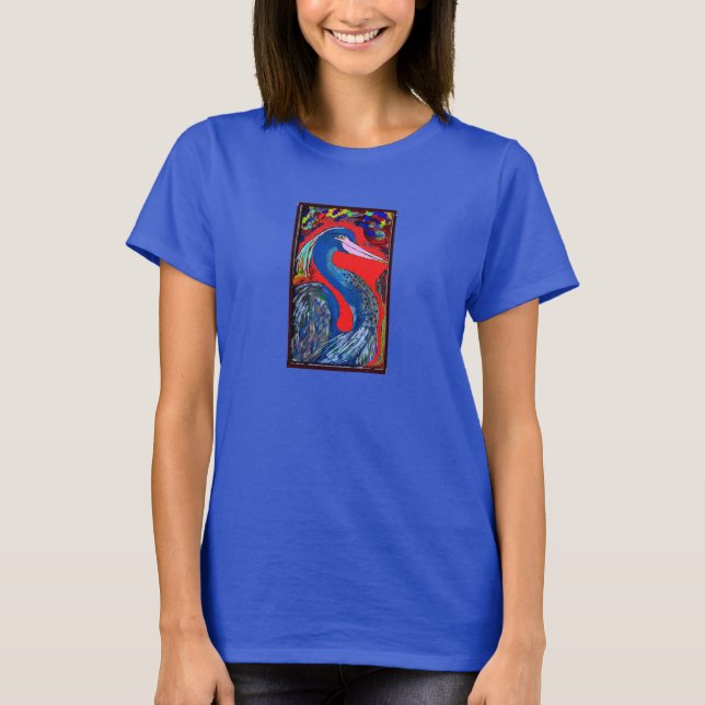 Beautiful Blue Heron T-Shirt (Front)