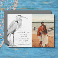 Beautiful Blue Heron Water Bird Wedding Photo