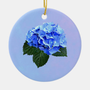 Beautiful Blue Hydrangea Ceramic Tree Decoration