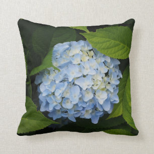 Beautiful Blue Hydrangea Floral Photo Cushion