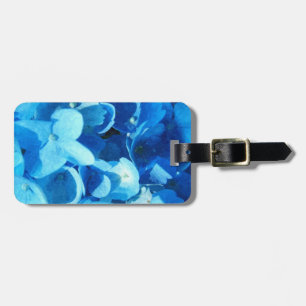 beautiful blue hydrangea flowers gifts items. luggage tag