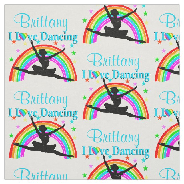 BEAUTIFUL BLUE I LOVE DANCING FABRIC (Swatch)