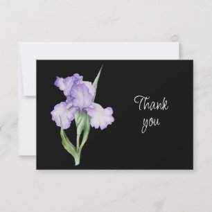 Beautiful Blue Iris Flowers Thank You Card