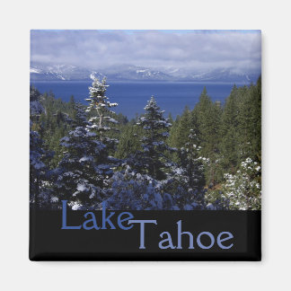 Beautiful Blue Lake Tahoe Square Magnet