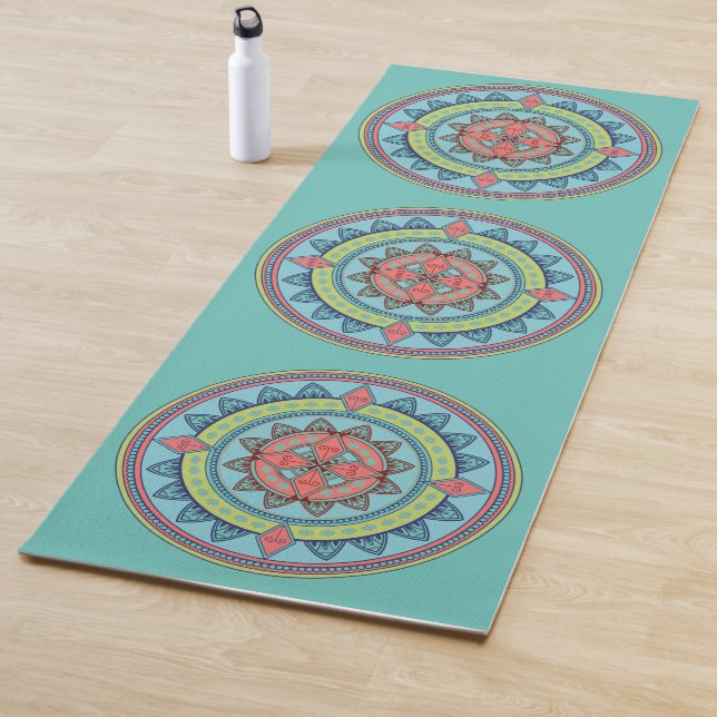 Beautiful Blue Mandala Art Yoga Mat (In Situ)