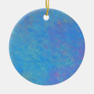Beautiful Blue Marbled Paper Look Ceramic Tree Decoration