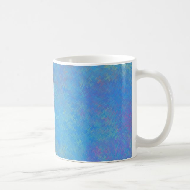 Beautiful Blue Marbled Paper Look Coffee Mug (Right)