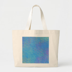 Beautiful Blue Marbled Paper Look Large Tote Bag