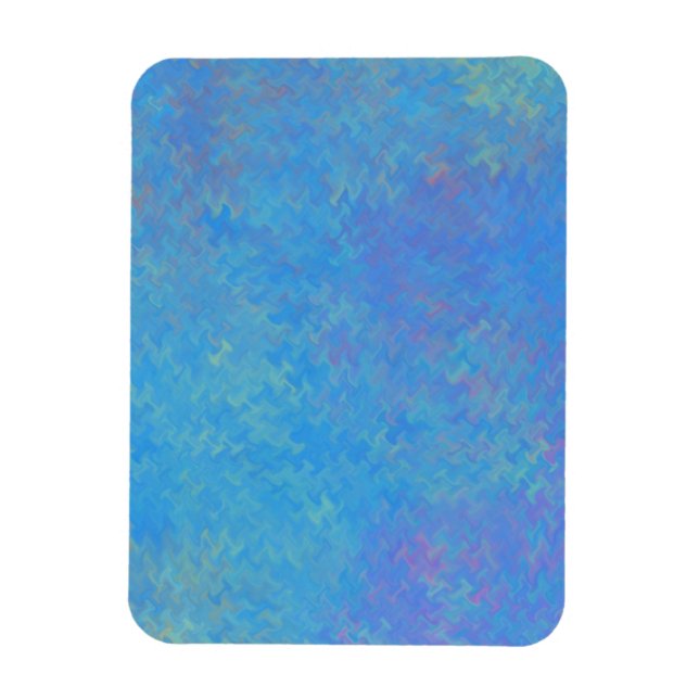 Beautiful Blue Marbled Paper Look Magnet (Vertical)