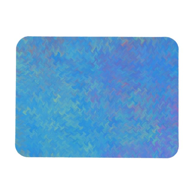 Beautiful Blue Marbled Paper Look Magnet (Horizontal)