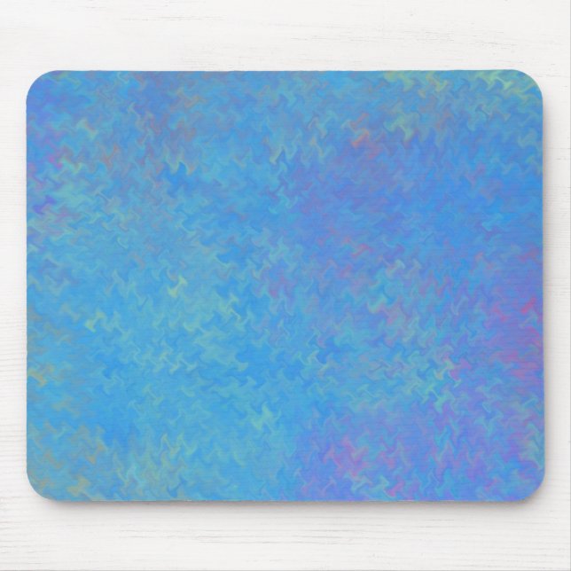 Beautiful Blue Marbled Paper Look Mouse Mat (Front)