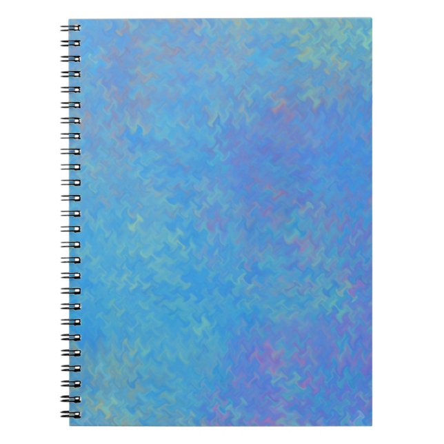 Beautiful Blue Marbled Paper Look Notebook (Front)