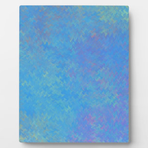 Beautiful Blue Marbled Paper Look Plaque